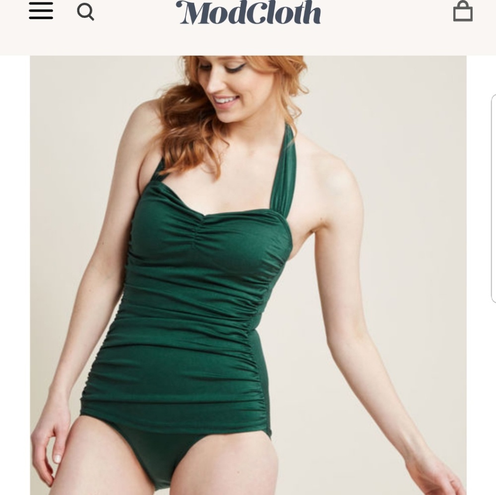 NWOT Modcloth Esther Williams Emerald Swimsuit